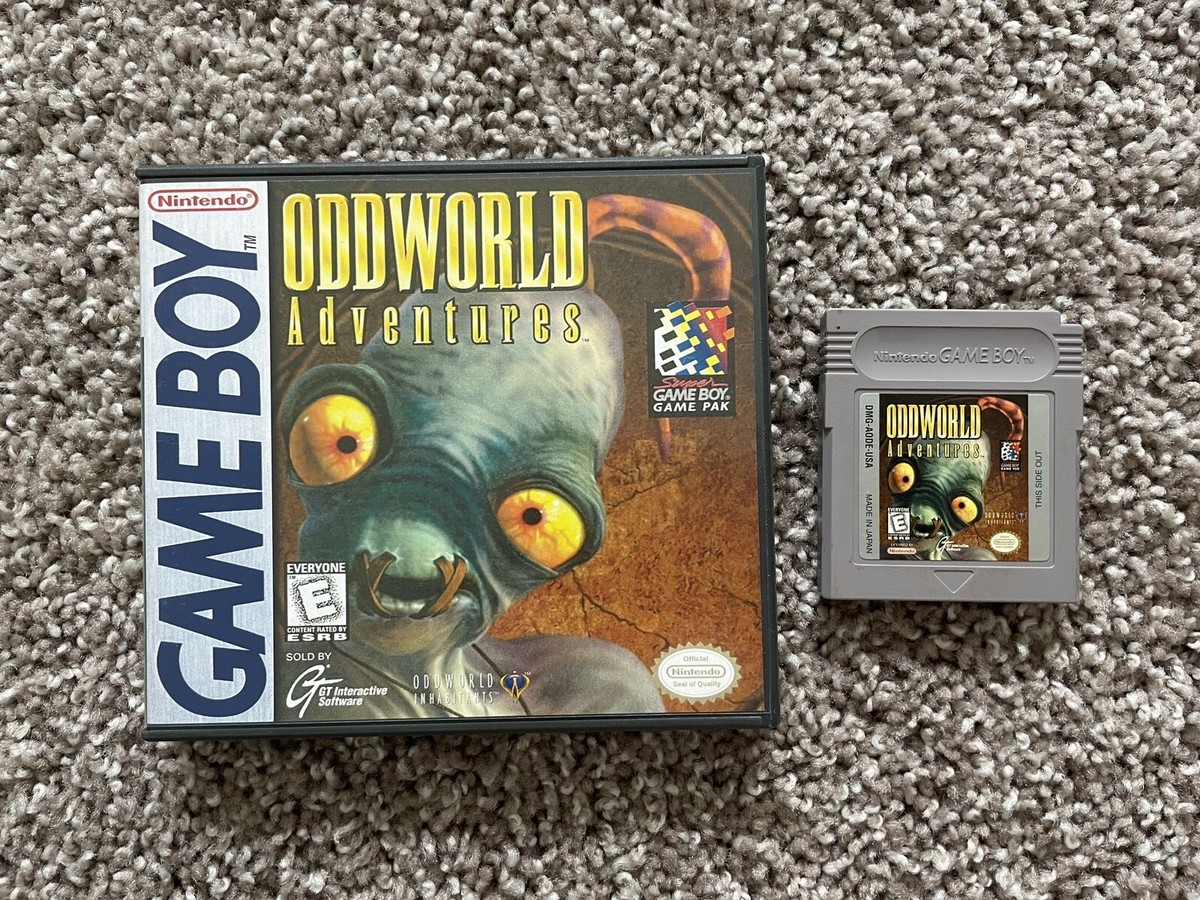 Oddworld Adventures (Nintendo Game Boy, 1998) With Case
