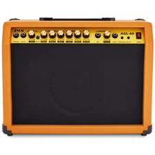 LyxPro 40W Electric Guitar Amp, Guitar Amplifier W/Built-In Speaker - Mahogany