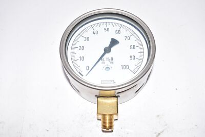 #ad NEW Noshok 40 200 100 1 4#x27;#x27; NPT Bottom Conn. Pressure Gauge $37.98