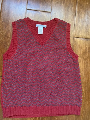 LN Janie Jack Boys 2pc Holiday Christmas Vest Dress Pants Red Grey set 4 4T 5T - Picture 2 of 7