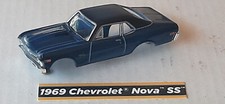 NOS Autoworld Blue 69 Chevrolet Nova SS Thunderjet HO Slot Car Body Fits Aurora