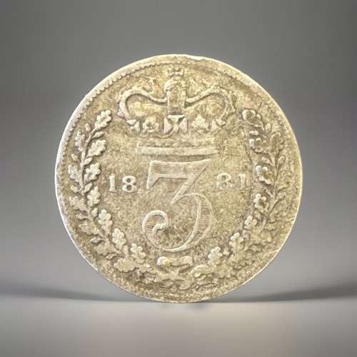 Great Britain 1881 - 3 Pence / Threepence - Queen Victoria 1st Portrait