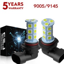 For 2002-2005 Dodge Ram 1500 2500 3500 Pair 9005 9145 H10 LED Light 6000K White