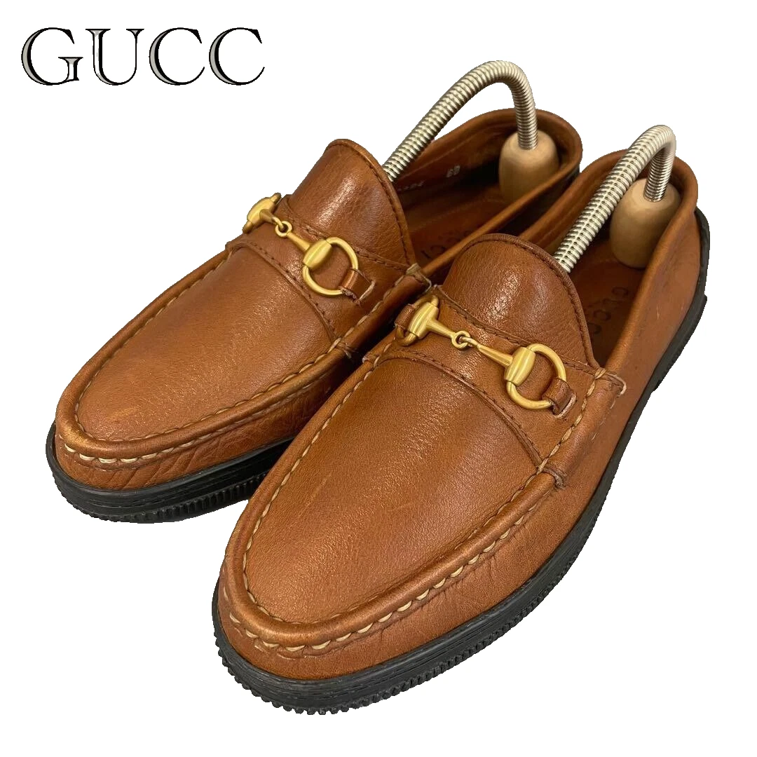 Mocassins femme GUCCI Horsebit cuir chaussures habillées US:6 marron 32661K occasion