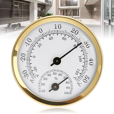 Thermometer Hygrometer Temperature Humidity Meter Gauge Round Indoor Analog 