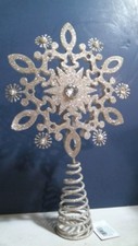 Sterling 12" Gold Tree Topper Glitter With Gems FREE SHIPPING