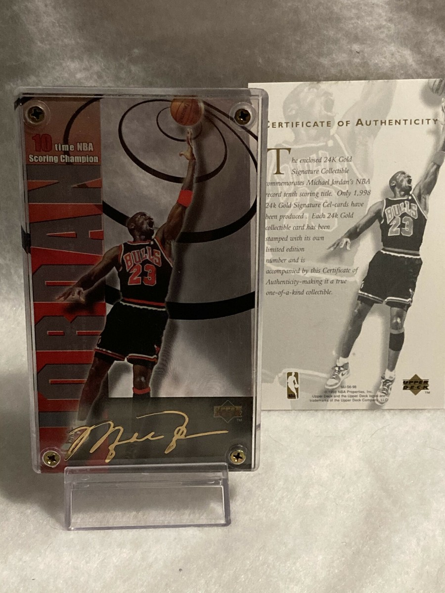 Michael Jordan 24k Gold Collectible Acetate Card UD 6 &10 Michael Jordan 24k Gold Collectible Acetate Card UD 6 &10