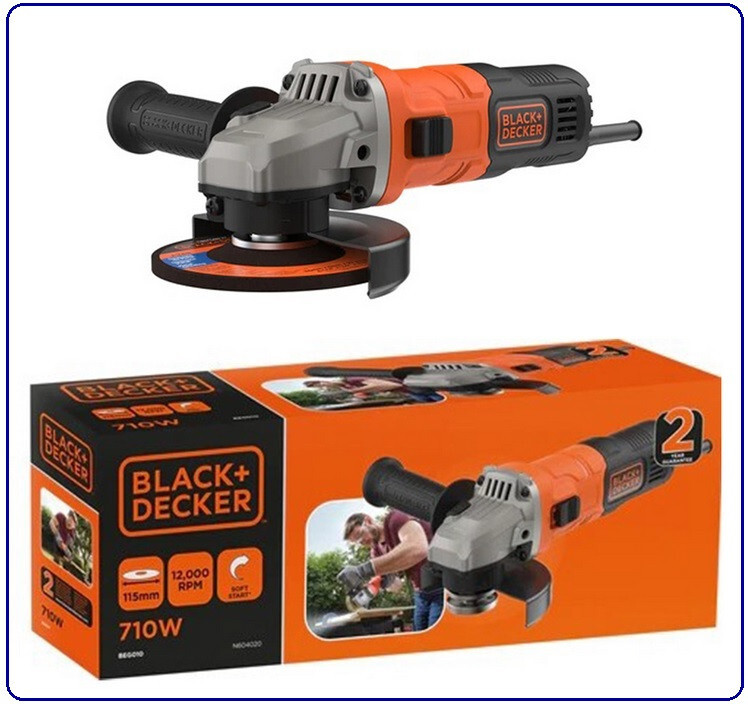 Black+Decker BEG110 Smerigliatrice 115mm 710W | Offerta Mola Elettrica
