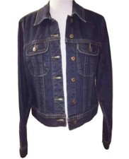 Donna Longo Medium Dark Jean Jacket Heavy
