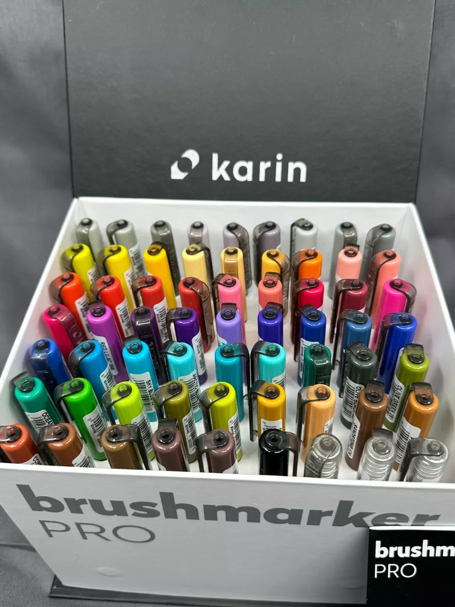 NEW Karin Brushmarker Pro Mega Box - Set of 60 Colors + 3 Blenders