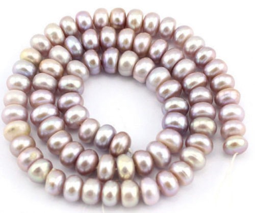 Coin White Pearl Stone Loose Beads Natural White Freshwater Pearl 7-8mm Roundel Loose Beads - 15 Strand Center-Drilled For Jewelry Making Freshwater Pearl Strands In Fine Pearl Necklaces & Pendants - Foto 6