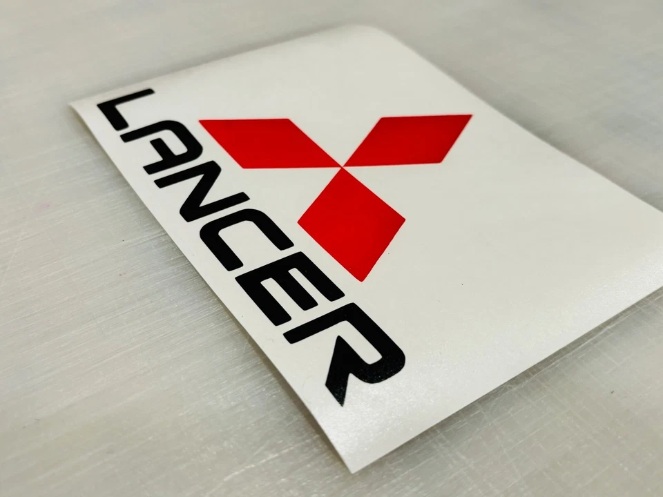 Mitsubishi Lancer Vtg Style Vinyl Decal Many Sizes & Colors - Image 3 of 4