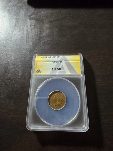 1891 INDIAN HEAD CENT ANACS AU 58 FULL LIBERTY 3 DIAMONDS 💎 ✨️