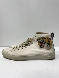 Chaussures montantes homme Gucci blanc brodé tigre pointure 11