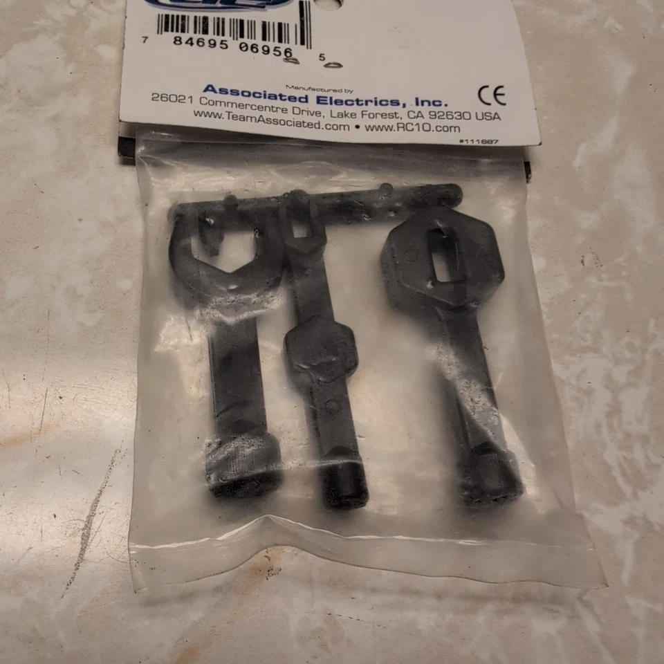 Vintage Team Associated 6956 2pc. Tool Set Plastic Black -USED- USA Shipped - Image 2 of 4