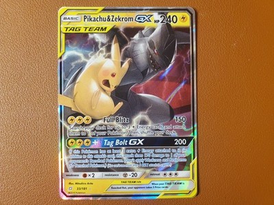 Pikachu & Zekrom GX 33/181 Team Up NM Ultra Rare Pokemon Card Rare Holo Full Art