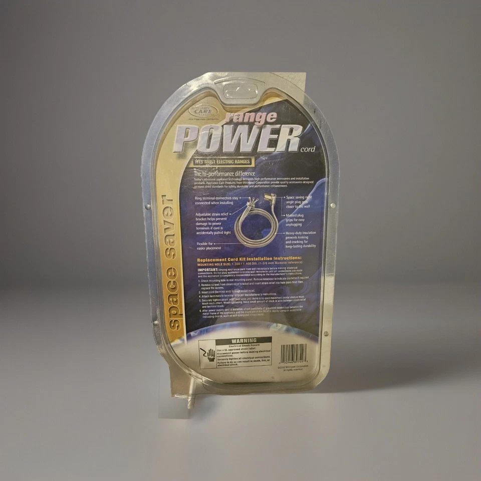 Range Power Cord - 6 ft- 220V - 3 Prong - washer dryer oven cord  - Image 2 of 4