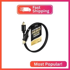 VANDESAIL Short Optical Audio Cable 1.5 FT,Nylon Braided Optical Cable for Sound