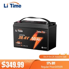 LiTime 36V 50Ah TM Group 31 LiFePO4 Battery for 100-120lb Trolling Motor Marine