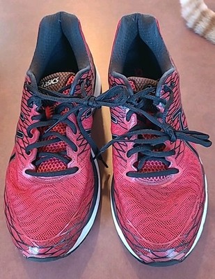 ASICS Gel Nimbus 18 Red MENS Sneaker Size EXCELLENT FREE