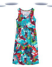 Ex White Stuff Women's Midi Dress- Sleeveless Haidi Jersey Floral Multicolour