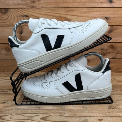 Veja Turnschuhe Damen Größe UK 5 V10 weiß schwarz Leder Freizeit adrette Schuhe
