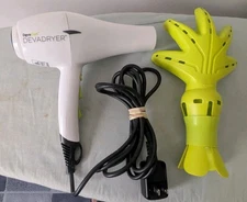 DevaCurl DevaDryer Professional Blow Dryer White DevaFuser Green Model 6250