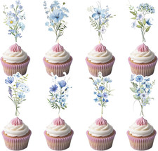 Wildflower Birthday Party Decorations - 40PCS Baby in Bloom Baby Shower Cupcake