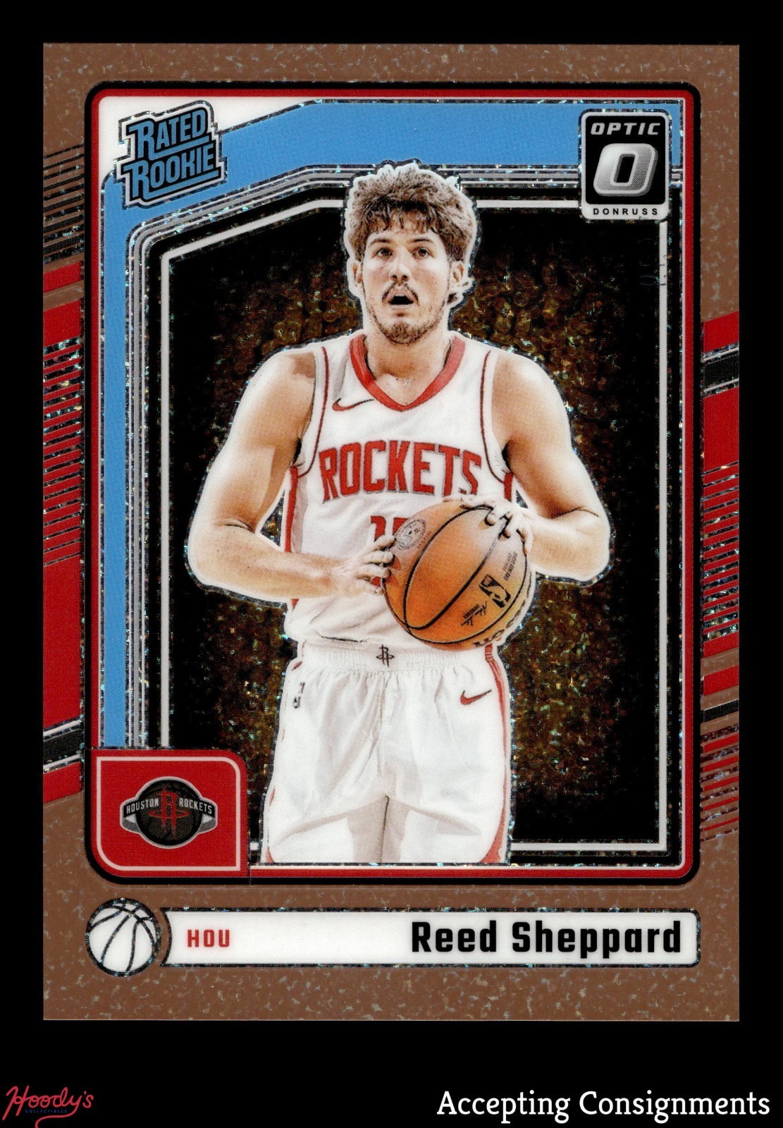 2024-25 Donruss Optic Copper Glitter #255 Reed Sheppard 96/99 RATED ROOKIE RC