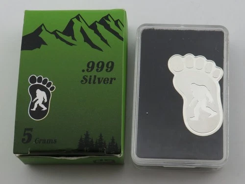 5-gram .999 Fine Silver Sasquatch Bigfoot Bar by Pan Silver Company