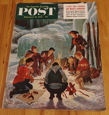 the saturday night post - feb 1952 - amerikanisches magazin - selten - john clymer
