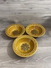 Homer Laughlin Coventry Castilian Gold Dessert Berry Bowls 6.75” Set of 3
