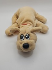 Vintage 1985 Tonka Pound Puppy Newborns 8" Tan Light Brown Red Bow Plush 867