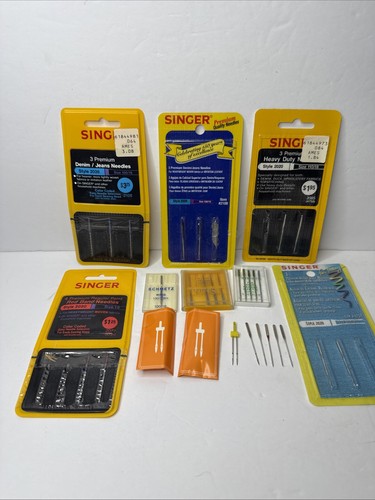 Lot Sewing Machine Needles Singer And Schmetz 30 Total Assorted Sizes