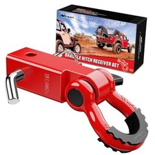 Shackle Hitch Receiver 2Inch 45000 LBs Breaking Strength 3/4" D Ring Red