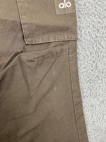 alo yoga uomo 33r marrone cargo ripstop pantaloni tela gamba dritta - Foto 6 di 7
