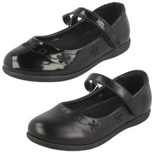 Spot On Girls School Shoes With Flat Straps
