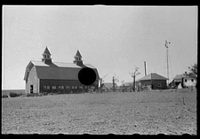 Photo:Buildings,structures,barns,windows,fields,windmills,1935