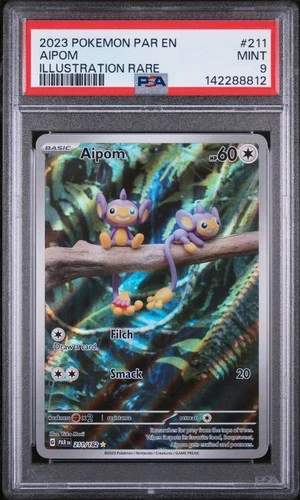 2023 POKEMON PAR EN-PARADOX RIFT ILLUSTRATION RARE #211 AIPOM PSA 9