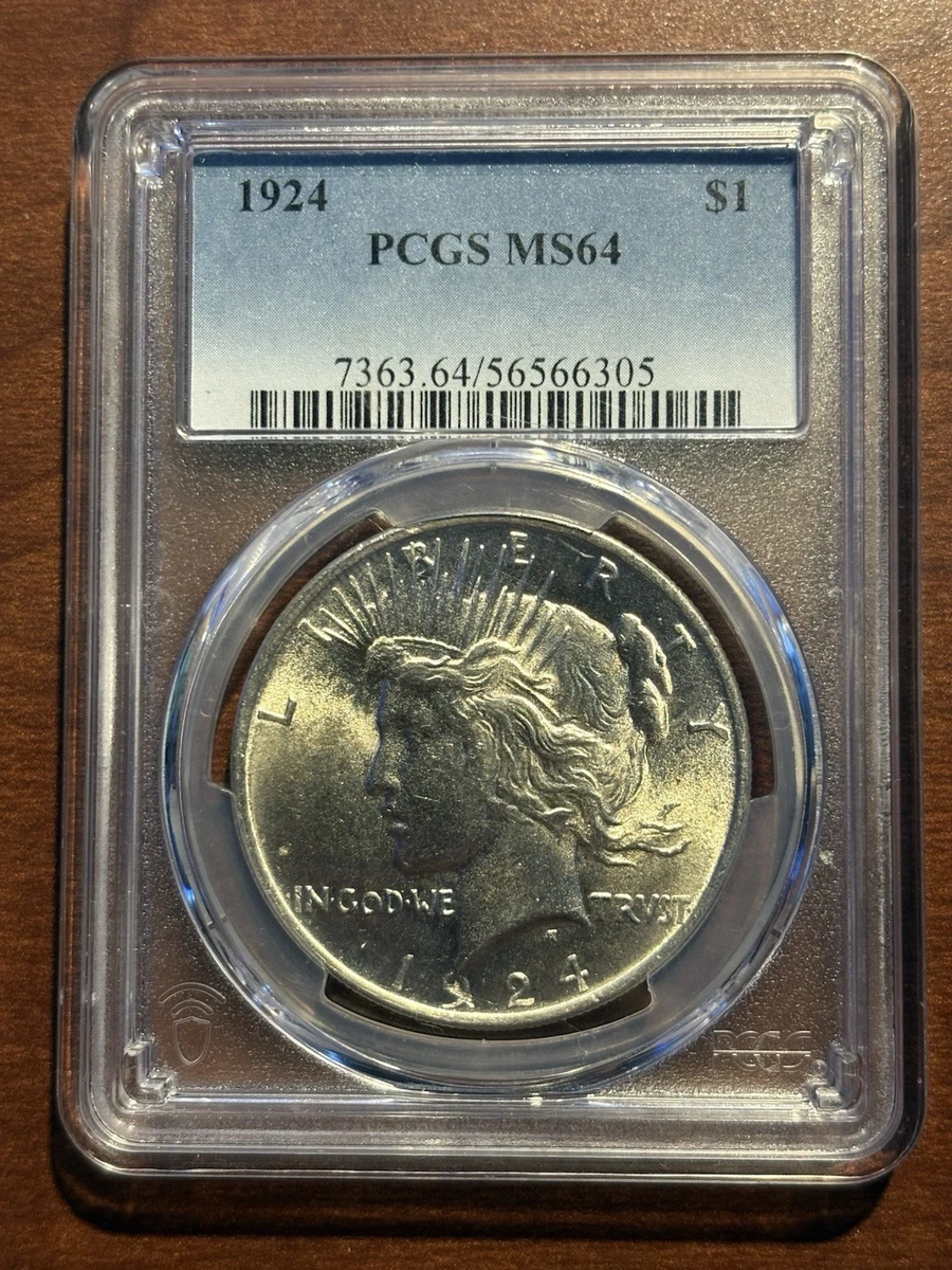 MS 64 Graded 1924 Year Peace Dollars (1921-1935) for sale | eBay
