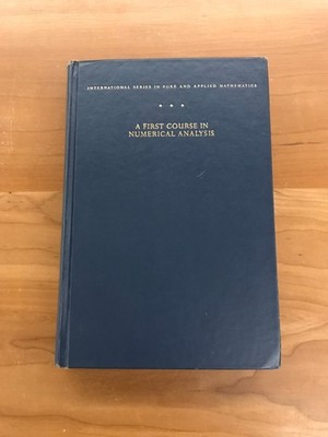 1978 A First Course in Numerical Analysis 2nd Edition Hardcover Book