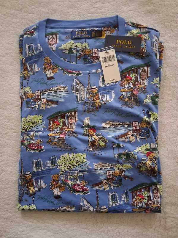 New Mens Polo Ralph Lauren 3XLT 3XL Paris Streets T-shirt NWT 