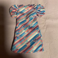 Vintage 1992 "Barbie Totally Hair" Wielokolorowa sukienka