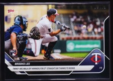 Brooks Lee Twins Rookie Walk-Off Bunt 2025 Topps NOW #388 Black /10 Ryan Jeffers