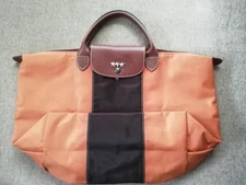 Longchamp Pliage Hermes Color Leather Tote Bag Used