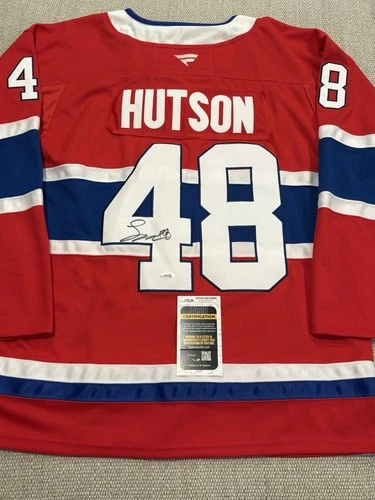 JSA COA LANE HUTSON Signed Autographed Montreal Canadiens Hockey Jersey