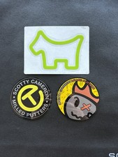 Scotty Cameron Gallery Lot of Three 3 STICKERS Green Dog Decal, Lime Circle T