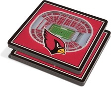 YouTheFan NFL Arizona Cardinals 3D StadiumView Coasters - State Farm Stadium
