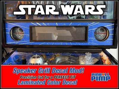 Data East STAR WARS Pinball - WARP SPEED Speaker Grill Decal Mod! A Must Have!