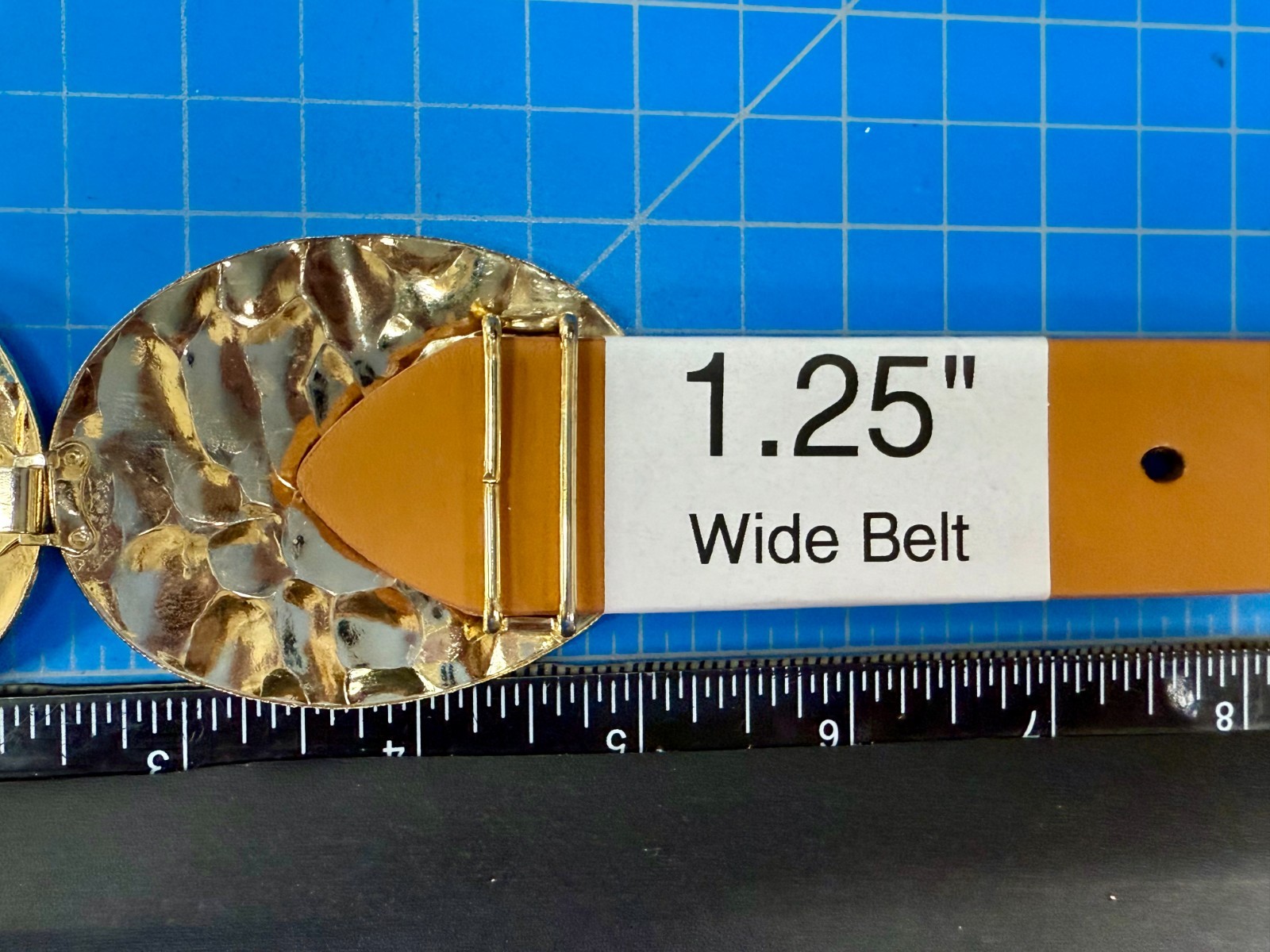 Oval Hammered Textured Interlocking Two Piece Gol… - image 6